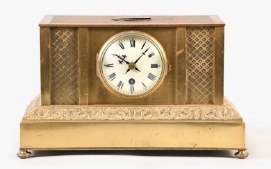 French mantel clock with singing bird
