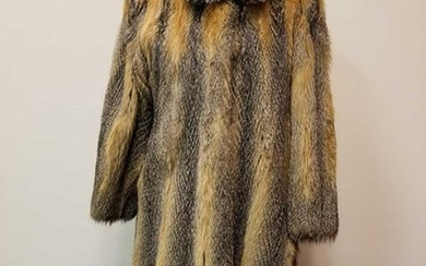 Full Length Red Cross Fox Fur Coat