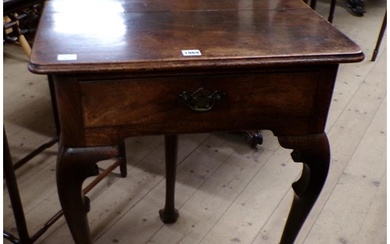 GEORGE III POSSIBLY IRISH MAHOGANY SIDE TABLE WITH FITTED DR...