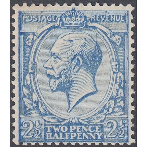 GREAT BRITAIN STAMPS : 1912 Spec N21(7) 2 1/2d Milky Blue, s...