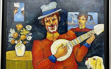 Gérard GOUVRANT né en 1946 "Le récital" Huile sur toile, signée en bas à droite...