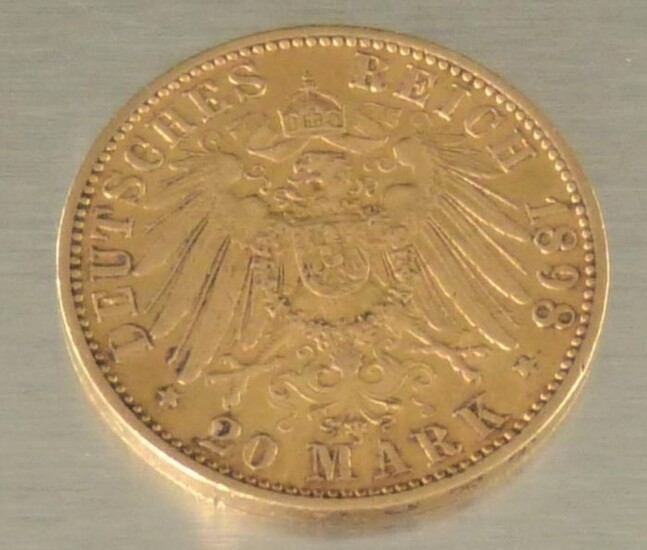 Germany - 20 Mark 1898 Wilhelm II - Gold