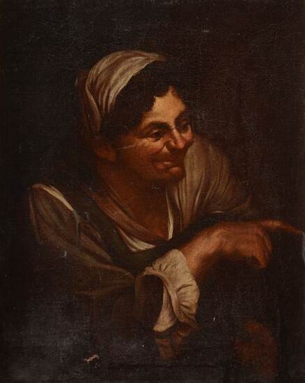 Giacomo Francesco Cipper detto IL Todeschini (1664-1736) [cerchia di] - Ritratto di anziana