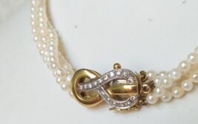 Gioiellidi Valenza - 18 kt. Gold - Necklace - 0.16 ct Diamond