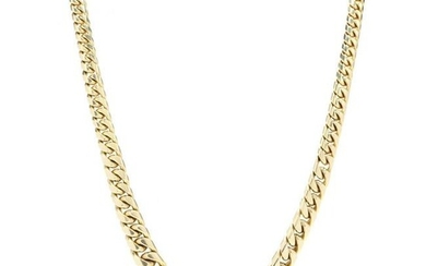 Gold Graduated Curb Link Chain