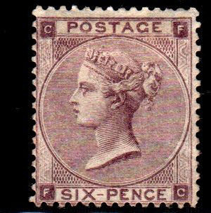 Great Britain 1862 - 6 d lilac - W Large Garter - Stanley Gibbons N. 84