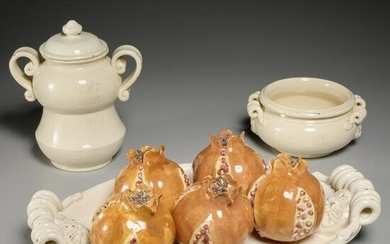 Group Italian glazed pottery tablewares