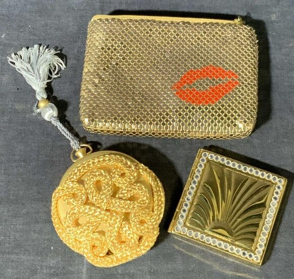 Group Lot3 Gold Ladies Accessories Purse & Mirrors