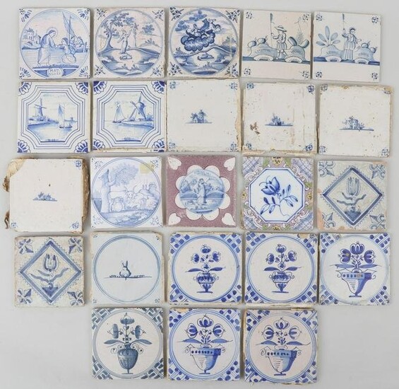 Group of (23) Delft tiles