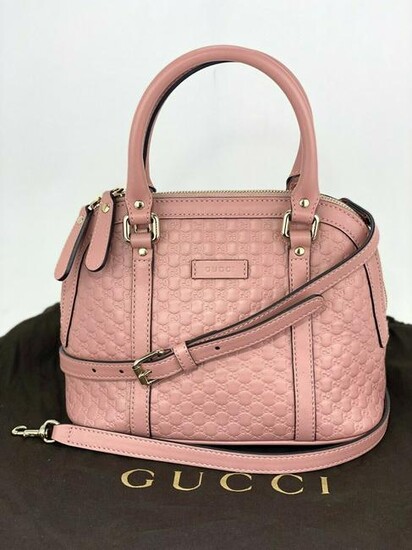 Gucci 449654 Microguccissima Mini Dome Pink Leather