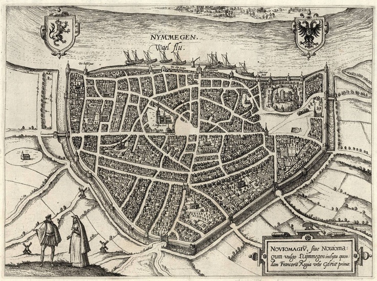 [Gueldre]. "Zutphen". Plan d'ensemble, 23x31,4 cm, de GUICCARDINI, 1581/1582. - ET 2 autres du même...