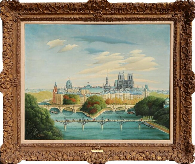 Gyorgy Stefula, Paris Stadbild, Oil Painting