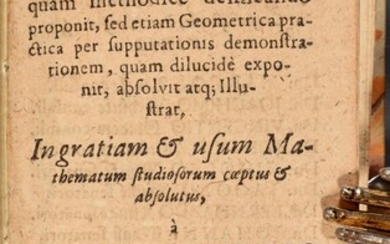 HOPPENER, Johann - Cursus geometricus, qui non solum speculativa quam methodice delineando proponit [...].