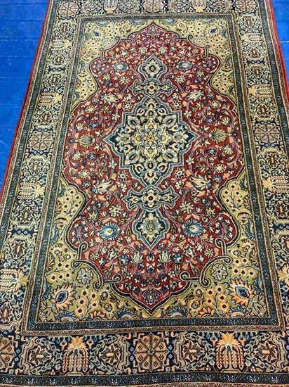 Hand Knoted Persian Qum Rug 7x4.6 ft #13
