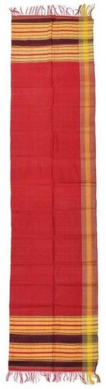 Handwoven Madras Pattern Silk Panel