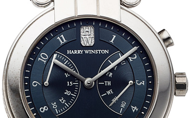 Harry Winston, 18k White Gold Wristwatch Circa 2010's Case:...