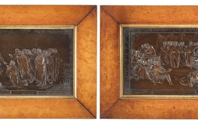Henning (John, 1771–1851). Two copper relief panels of biblical scenes after Raphael, 1820 & 1821