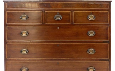 Hepplewhite Chest of Drawers with Brass Pulls in
