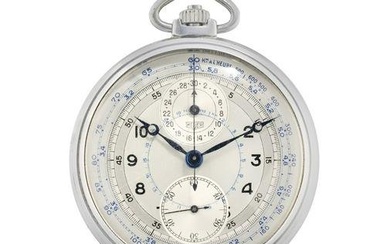 Heuer pocket watch chronograph, 40s