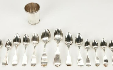 Hudson KY Coin Silver Julep Cup and Flatware, 47 pcs.