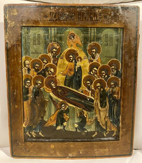 Icon, Ascension of the Mother of God - Wood - 19th century