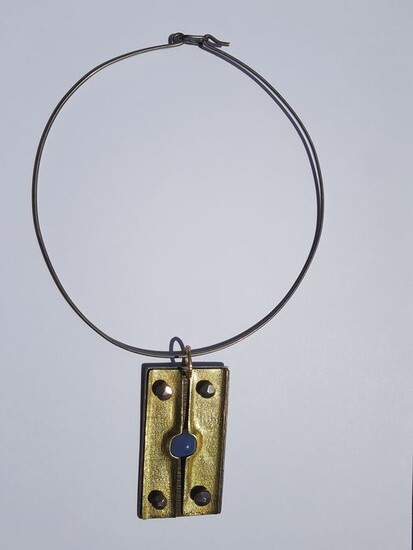 Ilario Cuoghi (Italy) -Gold, Silver, Blue hard stone - Necklace, Pendant