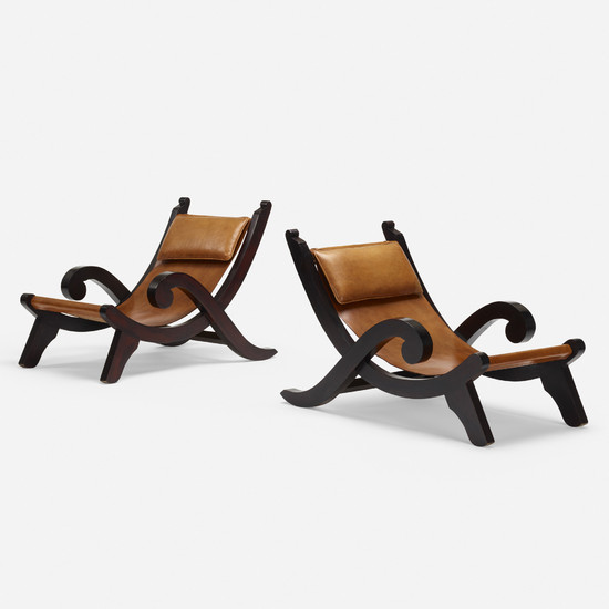 In the manner of Clara Porset, Miguelito lounge chairs