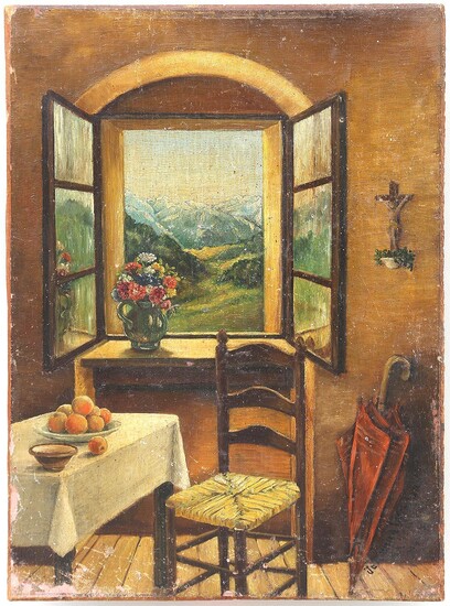 Interior scene with window, 1947. FR3SH.
