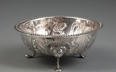 Irish Late Victorian Sterling Silver Footed Bowl