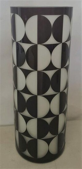 Italian Mid Centruy Black & White Vase