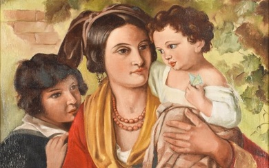 Italian School (XX) - Mother with children