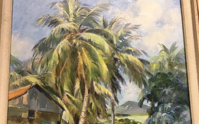 J. RONIN (?), Paysage au palmier, huile sur... - Lot 69 - Thierry de Maigret