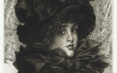 JAMES JACQUES TISSOT Dimanche Matin. Etching and drypoint, 1883. 400x190 mm; 15 3/4x7...
