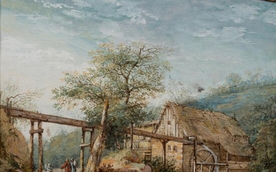 JOHANN GOTTLOB FRIEDRICH TIEBEL (GERMAN 1750 - 1796) THE WATERMILL