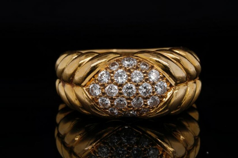 J.P. Bellin 0.80ctw Diamond 18K Yellow Gold Ring