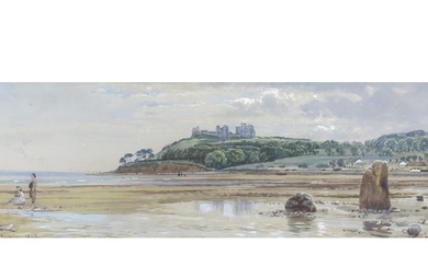 J.P. Jackson (19th. C), watercolour, Welsh coastal landscape...
