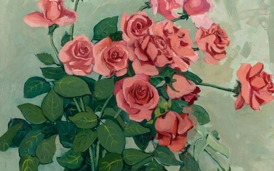 Jane Peterson American, 1876-1965 Pink Roses