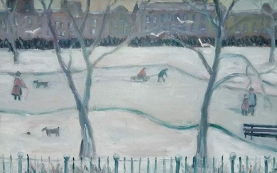 (Jeanne) Bieruma Oosting"(1898-1994) - Park in de winter
