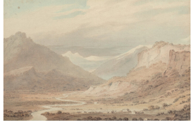 John Robert Cozens (1752-1797), The lesser valley of Ober-hasli, upper part from the north