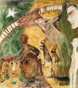 Jon Serl (1894-1993), And the Wise Men and Adam and Eve and the Animals - Ark - Star, 1980s
