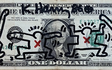Keith Haring (after) - One Dollar Bill, 1986
