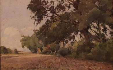 LECOMTE Paul (1842 - 1920) «Paysage» aquarelle signée en bas à droite - 28x55