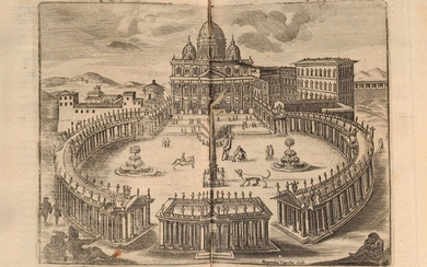 LEONE (Pietro) (Ed.). The wonders of the city of Rome, where is treated the churches, stations, relics of the holy bodies With the guide corrected and amplified In Rome, at Bernabo, 1725. In-8, [4] f. (including one blank and the frontispiece), 216...