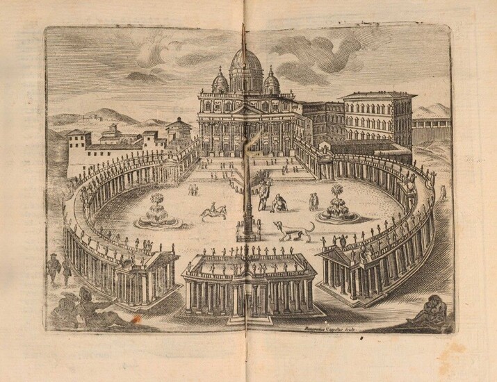LEONE (Pietro) (Ed.). The wonders of the city of Rome, where is treated the churches, stations, relics of the holy bodies With the guide corrected and amplified In Rome, at Bernabo, 1725. In-8, [4] f. (including one blank and the frontispiece), 216...