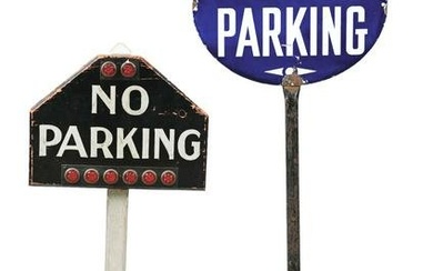 LOT OF 2: NO PARKING SIGNS.