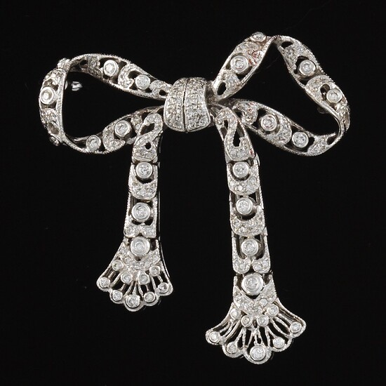 Ladies' Diamond Bow Brooch
