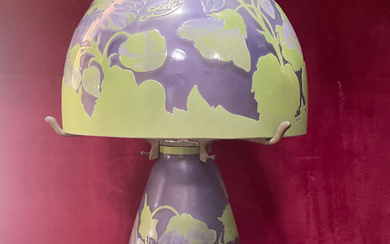 Lamp Romania, signed GALLE, height 45 cm, there is...