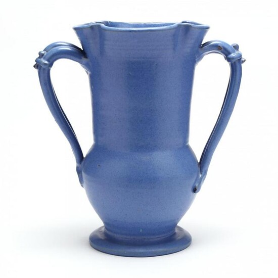 Large Shaped Rim Vase, Attributed J. B. Cole Pottery
