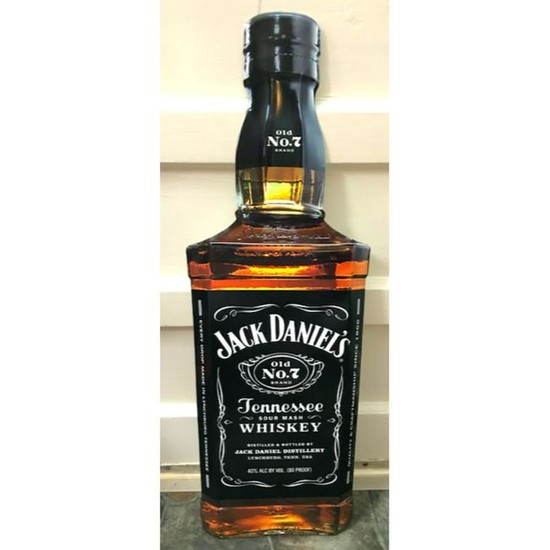 Large Size Jack Daniels Whiskey Bottle Metal Pub Bar
