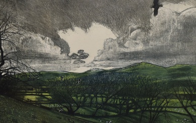 *Local Interest - 20th Century School, coloured etching, 'Towards Lady Hill, Wensleydale', Yorkshire